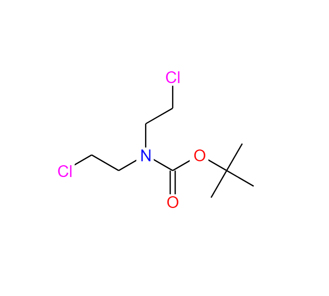 N,N-双(2-氯乙基)氨基甲酸叔丁酯,N-Boc-N,N-bis(2-chloroethyl)amine
