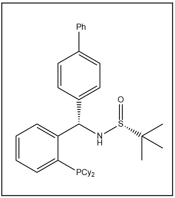 S(R)]-N-[(S)-1-[2-(二环己基膦)苯基]-(1,1'-联苯)甲基]-2-叔丁基亚磺酰胺,S(R)]-N-[(S)-1-[2-(Dicyclohexylphosphino)phenyl]-(1,1'-biphenyl)methyl]-2-methyl-2-propanesulfinamide