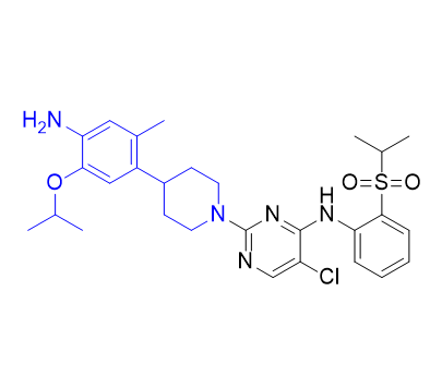 色瑞替尼杂质01,2-(4-(4-amino-5-isopropoxy-2-methylphenyl)piperidin-1-yl)-5-chloro-N-(2-(isopropylsulfonyl)phenyl)pyrimidin-4-amine