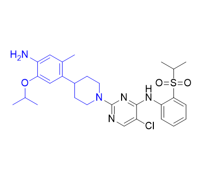 色瑞替尼雜質01,2-(4-(4-amino-5-isopropoxy-2-methylphenyl)piperidin-1-yl)-5-chloro-N-(2-(isopropylsulfonyl)phenyl)pyrimidin-4-amine