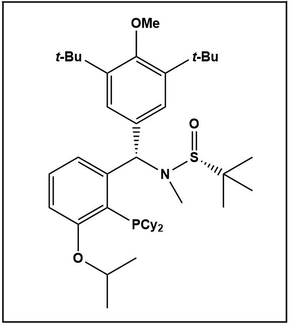 (R)-N-((S)-(3,5-di-tert-butyl-4-methoxyphenyl)(2-(dicyclohexylphosphanyl)-3-isopropoxyphenyl)methyl)-N,2-dimethylpropane-2-sulfinamide