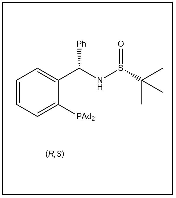 S(R)]-N-[(S)-[2-(二金刚烷基膦)苯基]苯甲基]-2-叔丁基亚磺酰胺,S(R)]-N-[(S)-[2-(Diadamantanphosphino)phenyl]phenylmethyl]-2-methyl-2-propanesulfinamide