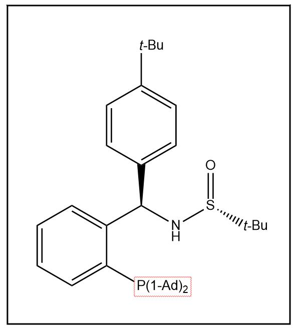 S(R)]-N-[(R)-(4-叔丁基苯基)[2-(二金刚烷基膦)苯基]甲基]-2-叔丁基亚磺酰胺,S(R)]-N-[(R)-(4-(tert-Butyl)phenyl)[2-(Diadamantanphosphino)phenyl]methyl]-2-methyl-2-propanesulfinamide