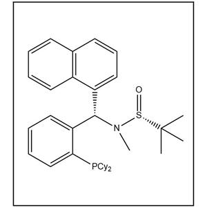 S(R)]-N-[(S)-[2-(二环己基膦)苯基]-1-萘基甲基]-N-甲基-2-叔丁基亚磺酰胺 2241598-33-2