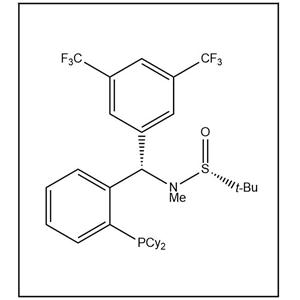 S(R)]-N-[(S)-3,5-二(三氟甲基)苯基)]-[2-(二环己基膦)苯基]-N-甲基-2-叔丁基亚磺酰胺,(R)-N-((S)-(2-(dicyclohexylphosphino)phenyl)(2,4,6-triisopropylphenyl)methyl)-N,2-dimethyl-2-propanesulfinamide