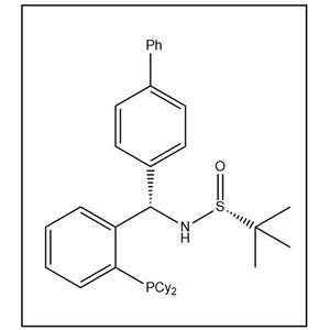 S(R)]-N-[(S)-1-[2-(二环己基膦)苯基]-(1,1'-联苯)甲基]-2-叔丁基亚磺酰胺 2622154-80-5