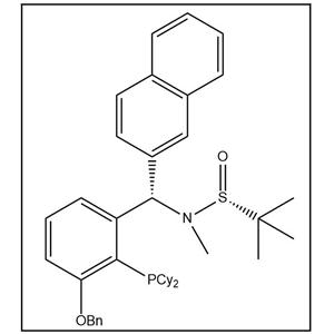 S(R)]-N-[(S)-[3-苄氧基-2-(二环己基膦)苯基]-(2-萘基)甲基]-N-甲基-2-叔丁基亚磺酰胺 2565792-55-2