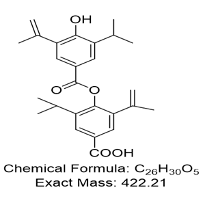 4-（（4-羟基-3-异丙基-5-（丙-1-烯-2-基）苯甲酰基）氧基）-3-异丙基-3-（丙-1-炔-2-基）苯甲酸