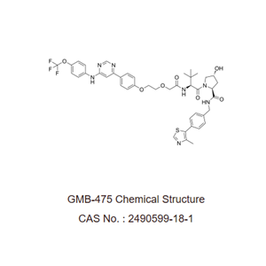 GMB-475 是一种基于PROTAC 的BCR-ABL1酪氨酸激酶降解剂，克服了BCR-ABL1依赖的耐药性。