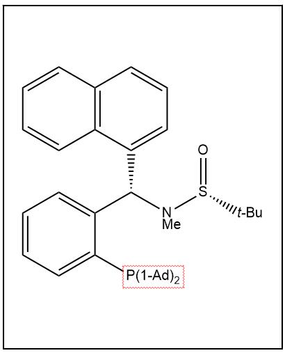 S(R)]-N-[(S)-[2-(二金刚烷基膦)苯基]-1-萘基甲基]-N-甲基-2-叔丁基亚磺酰胺,S(R)]-N-[(S)-[2-(Diadamantanphosphino)phenyl]-1-naphthalenylmethyl]-N,2-dimethyl-2-propanesulfinamide