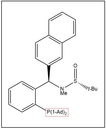 S(R)]-N-[(R)-[2-(二金刚烷基膦)苯基](2-萘基)甲基]-N-甲基-2-叔丁基亚磺酰胺,S(R)]-N-[(R)-[2-(Diadamantanphosphino)phenyl](2-naphthalenyl)methyl]-N,2-dimethyl-2-propanesulfinamide