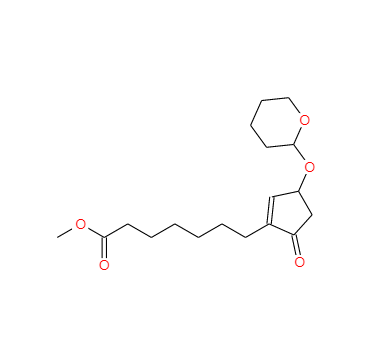 5-氧代-3-[(四氢-2H-吡喃-2-基)氧基)-1-环戊烯-1-庚酸甲酯(中间...),1-Cyclopentene-1-heptanoic acid,5-oxo-3-[(tetrahydro-2H-pyran-2-yl)oxy]-, Methyl ester