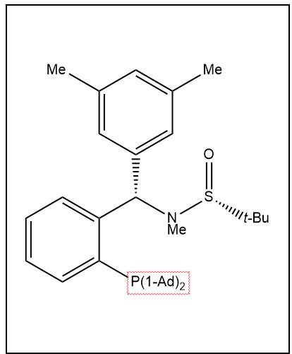 S(R)]-N-[(S)-(3,5-二甲基苯基)[2-(二金剛烷基膦)苯基]甲基]-N-甲基-2-叔丁基亞磺酰胺,S(R)]-N-[(S)-(3,5-Dimethylphenyl)[2-(Diadamantanphosphino)phenyl]methyl]-N,2-dimethyl-2-propanesulfinamide