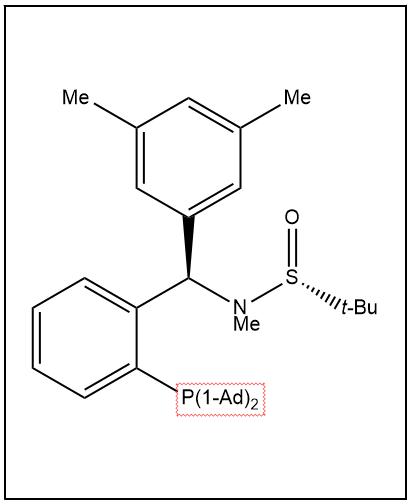 S(R)]-N-[(R)-(3,5-二甲基苯基)[2-(二金刚烷基膦)苯基]甲基]-N-甲基-2-叔丁基亚磺酰胺,S(R)]-N-[(R)-(3,5-Dimethylphenyl)[2-(Diadamantanphosphino)phenyl]methyl]-N,2-dimethyl-2-propanesulfinamide