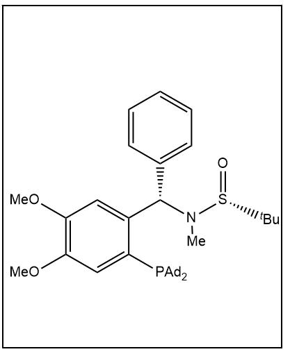 S(R)]-N-[(S)-[2-(二金刚烷基膦)-4,5-二甲氧基苯基](4-苯基)甲基]-N-甲基-2-叔丁基亚磺酰胺,S(R)]-N-[(S)-[2-(Diadamantanphosphino)phenyl]methyl]-4,5-dimethoxyphenyl)(phenyl)methyl]-N,2-dimethylpropane-2-sulfinamide