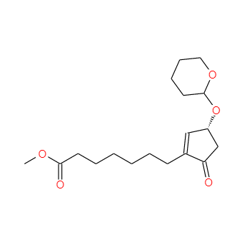 (3R)-5-氧代-3-[(四氢-2H-吡喃-2-基)氧基]-1-环戊烯-1-庚酸甲酯(...),1-Cyclopentene-1-heptanoic acid, 5-oxo-3-[(tetrahydro-2H-pyran-2-yl)oxy]-, Methyl ester, (3R)-