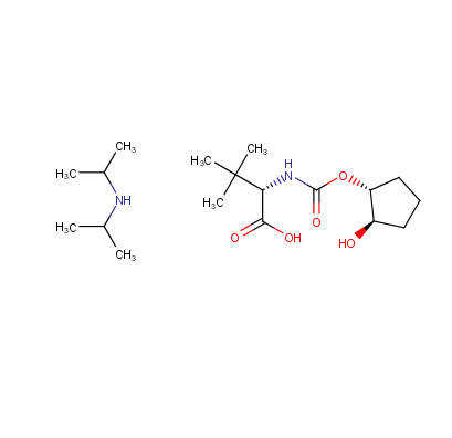 L-Valine, N-[[[(1R,2R)-2-hydroxycyclopentyl]oxy]carbonyl]-3-methyl-, compd. with N-(1-methylethyl)-2-propanamine (1:1)