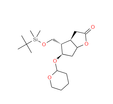 (3AR,4S,5R,6AS)-4-[[[(1,1-二甲基乙基)二甲基硅基]氧基]甲基]六氫-5-[(四氫-2H-吡喃-2-基)氧基]-2H-環(huán)戊并[B]呋喃-2-酮,4-(T-BUTYLDI-ME-SIO-ME)HEXA-H-5-(T-H-PYR AN -2-YLOXY)-CYCLOPENTA(B)FURAN-2-ON, 97