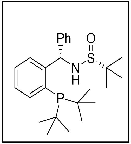 S(R)]-N-[(1S)-1-[2-(二叔丁基膦)苯基]苯甲基]-2-叔丁基亚磺酰胺,S(R)]-N-[(1S)-1-[2-(Di-tert-butylphosphanyl)phenyl]phenylmethyl]-2-methyl-2-propanesulfinamide