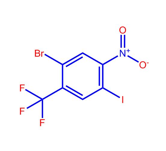 1-溴-4-碘-5-硝基-2-(三氟甲基)苯,1-Bromo-4-iodo-5-nitro-2-(trifluoromethyl)benzene