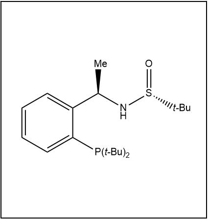 S(R)]-N-[(R)-1-[2-(二叔丁基膦)苯基]乙基]-2-叔丁基亚磺酰胺,S(R)]-N-[(R)-1-[2-(Di-tert-butylphosphanyl)phenyl]ethyl]-2-methyl-2-propanesulfinamide