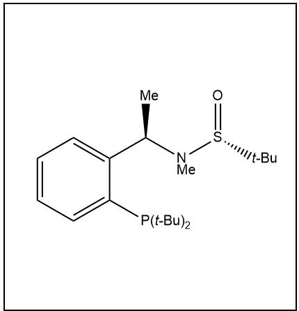 S(R)]-N-[(R)-1-[2-(二叔丁基膦)苯基]乙基]-N-甲基-2-叔丁基亚磺酰胺,S(R)]-N-[(R)-1-[2-(Di-tert-butylphosphanyl)phenyl]ethyl]-N,2-dimethyl-2-propanesulfinamide