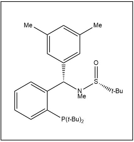 S(R)]-N-[(S)-(3,5-二甲基苯基)[2-(二叔丁基膦)苯基]甲基]-N-甲基-2-叔丁基亚磺酰胺,S(R)]-N-[(S)-3,5-Dimethylphenyl)[2-(di-tert-butylphosphino)phenyl]methyl]-N,2-dimethyl-2-propanesulfinamide