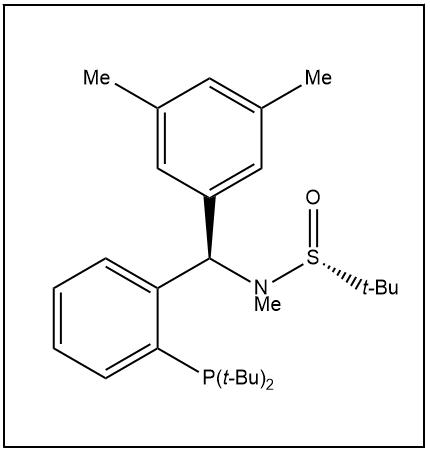 S(R)]-N-[(R)-(3,5-二甲基苯基)[2-(二叔丁基膦)苯基]甲基]-N-甲基-2-叔丁基亞磺酰胺,S(R)]-N-[(R)-3,5-Dimethylphenyl)[2-(di-tert-butylphosphino)phenyl]methyl]-N,2-dimethyl-2-propanesulfinamide