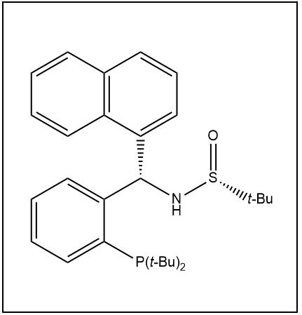 S(R)]-N-[(S)-[2-(二叔丁基膦)苯基]-1-萘基甲基]-2-叔丁基亞磺酰胺,S(R)]-N-[(S)-2-(Di-tert-butylphosphino)phenyl]-1-naphthalenylmethyl]-2-methyl-2-propanesulfinamide