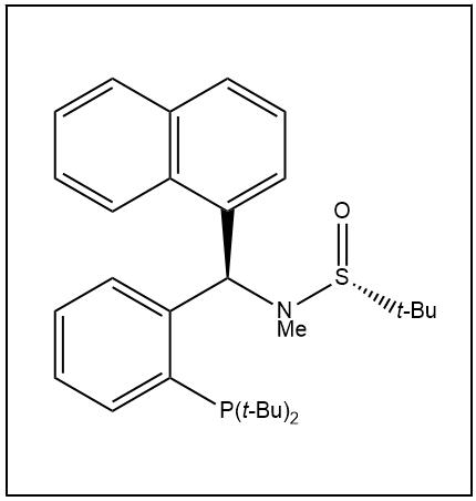 S(R)]-N-[(R)-[2-(二叔丁基膦)苯基]-1-萘基甲基]-N-甲基-2-叔丁基亞磺酰胺,S(R)]-N-[(R)-2-(Di-tert-butylphosphino)phenyl]-1-naphthalenylmethyl]-N,2-dimethyl-2-propanesulfinamide