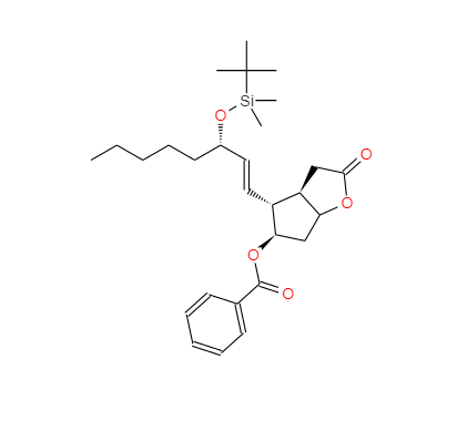 2H-环戊并[B]呋喃-2-酮,5-(苯甲酰氧基)-4-[(1E,3S)-3-[[(1,1'-二甲基乙基)二甲基硅烷基]氧基]-1-辛烯-1-基]六氢-,(3AR,4R,5R,,2H-Cyclopenta[b]furan-2-one, 5-(benzoyloxy)-4-[(1E,3S)-3-[[(1,1-diMethylethyl)diMethylsilyl]oxy]-1-octe nyl]hexahydro-, (3aR,4R,5R,6aS)-