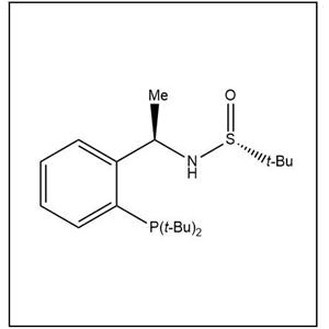 S(R)]-N-[(R)-1-[2-(二叔丁基膦)苯基]乙基]-2-叔丁基亚磺酰胺,S(R)]-N-[(R)-1-[2-(Di-tert-butylphosphanyl)phenyl]ethyl]-2-methyl-2-propanesulfinamide