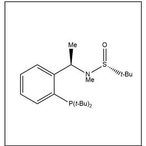 S(R)]-N-[(R)-1-[2-(二叔丁基膦)苯基]乙基]-N-甲基-2-叔丁基亞磺酰胺,S(R)]-N-[(R)-1-[2-(Di-tert-butylphosphanyl)phenyl]ethyl]-N,2-dimethyl-2-propanesulfinamide