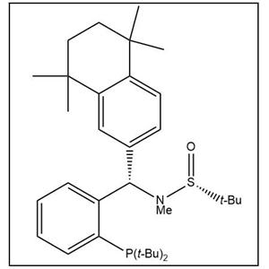 S(R)]-N-[(S)-[2-(二叔丁基膦)苯基](5,6,7,8-四氢-5,5,8,8-四甲基-2-萘基)甲基]-N-甲基-2-叔丁基亚磺酰胺,S(R)]-N-((S)-(2-(Di-tert-butylphosphino)phenyl)(5,6,7,8-tetrahydro-5,5,8,8-tetramethyl-2-naphthalenyl)methyl]-N,2-dimethyl-2-propanesulfinamide