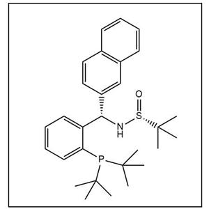 S(R)]-N-[(S)-[2-(二叔丁基膦)苯基](2-萘基)甲基]-2-叔丁基亞磺酰胺,S(R)]-N-[(S)-[2-(Di-tert-butylphosphino)phenyl[(2-naphthalenyl)methyl]-2-methyl-2-propanesulfinamide