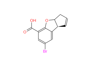 3H-环戊并[B]苯并呋喃-5-羧酸,7-溴-3A,8B-二氢-,(3AS,8BS),3H-Cyclopenta[b]benzofuran-5-carboxylic acid, 7-broMo-3a,8b-dihydro-, cis-(-)-