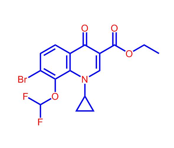 7-溴-1-环丙基-8-二氟甲氧基-1,4-二氢-4-氧代喹啉-3-羧酸乙酯,Ethyl 7-bromo-1-cyclopropyl-8-(difluoromethoxy)-4-oxo-1,4-dihydroquinoline-3-carboxylate