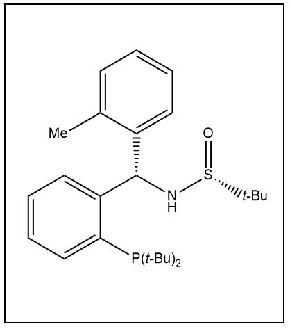 S(R)]-N-[(S)-[2-(二叔丁基膦)(2-甲苯)]甲基]-2-叔丁基亞磺酰胺,S(R)]-N-[(S)-[2-(Di-tert-butylphosphanyl)(2-methylphenyl)phenyl]methyl]-2-methyl-2-propanesulfinamide