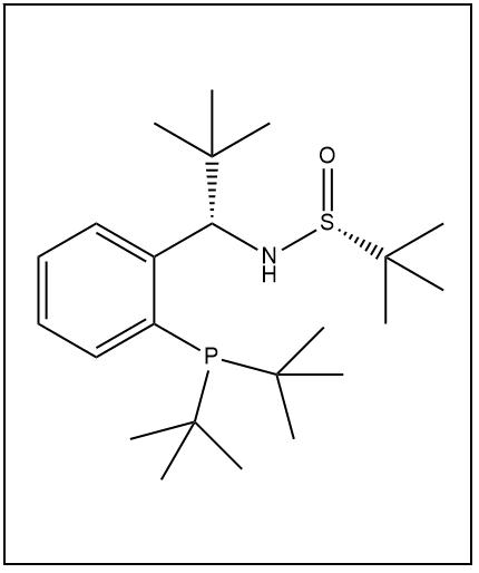 S(R)]-N-[(1S)-1-[2-(二叔丁基膦)苯基]-2,2-二甲丙基]-2-叔丁基亞磺酰胺,S(R)]-N-[(1S)-1-[2-(Di-tert-butylphosphanyl)phenyl]-2,2-dimethylpropyl]-2-methyl-2-propanesulfinamide