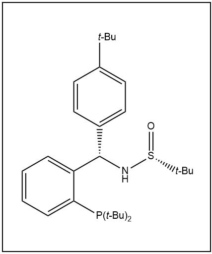 S(R)]-N-[(S)-(4-叔丁基)[2-(二叔丁基膦)苯基]甲基]-2-叔丁基亞磺酰胺,S(R)]-N-[(S)-(4-tert-Butyl)[2-(di-tert-butylphosphino)phenyl]methyl]-2-methyl-2-propanesulfinamide