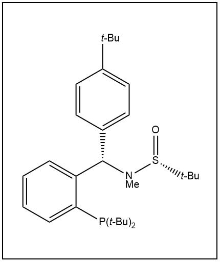 S(R)]-N-[(S)-(4-叔丁基)[2-(二叔丁基膦)苯基]甲基]-N-甲基-2-叔丁基亞磺酰胺,S(R)]-N-[(S)-(4-tert-Butyl)[2-(di-tert-butylphosphino)phenyl]methyl]-N,2-dimethyl-2-propanesulfinamide