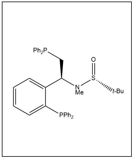 S(R)]-N-[(1S)-2-(二苯基膦)-1-[2-(二苯基膦)苯基]乙基]-N-甲基-2-叔丁基亚磺酰胺,S(R)]-N-[(1S)-2-(Diphenylphosphino)-1-[2-(diphenylphosphino)phenyl]ethyl]-N,2-dimethyl-2-propanesulfinamide