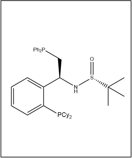 S(R)]-N-[(1S)-2-(二苯基膦)-1-[2-(二环己基膦)苯基]乙基]-2-叔丁基亚磺酰胺,S(R)]-N-[(1S)-2-(Diphenylphosphino)-1-[2-(dicyclohexylphosphanyl)phenyl]ethyl]-2-methyl-2-propanesulfinamide