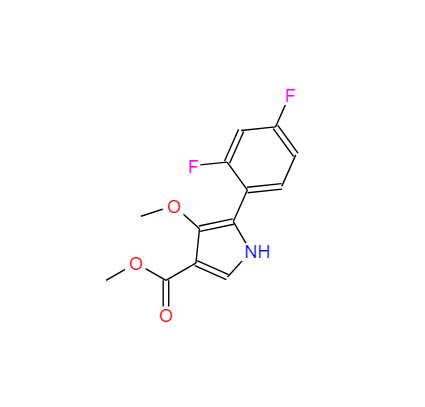 5-(2，4-二氟苯基)-4-甲氧基-1H-吡咯-3-羧酸甲酯,methyl 5-(2,4-difluorophenyl)-4-methoxy-1H-pyrrole-3-carboxylate