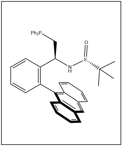 S(R)]-N-[(1S)-1-[2-(9-蒽基)苯基]-2-(二苯基膦)乙基]-2-叔丁基亚磺酰胺,S(R)]-N-[(1S)-1-[2-(9-Anthracenyl)phenyl]-2-(diphenylphosphino)ethyl]-2-methyl-2-propanesulfinamide