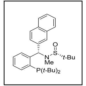 S(R)]-N-[(S)-[2-(二叔丁基膦)苯基]-2-萘基甲基]-N-甲基-2-叔丁基亞磺酰胺,S(R)]-N-[(S)-2-(Di-tert-butylphosphino)phenyl]-2-naphthalenylmethyl]-N,2-dimethyl-2-propanesulfinamide