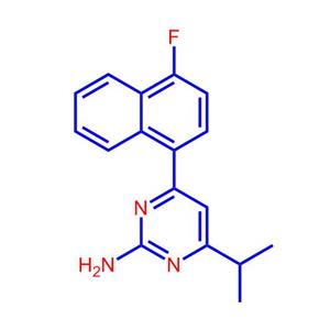 2-氨基-4-(4-氟萘-1-基)-6-异丙基嘧啶199864-87-4