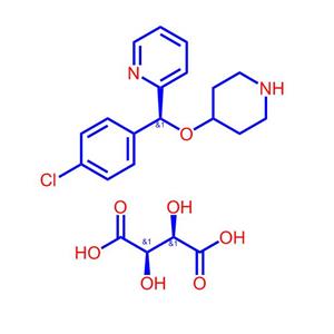 2-[(S)-(4-氯苯基)(4-哌啶基氧基)甲基]吡啶 (2R,3R)-2,3-二羟基丁二酸盐210095-58-2