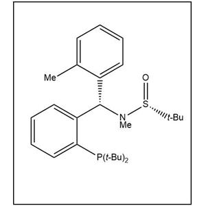 S(R)]-N-[(S)-[2-(二叔丁基膦)(2-甲苯)]甲基]-N-甲基-2-叔丁基亚磺酰胺,S(R)]-N-[(S)-[2-(Di-tert-butylphosphanyl)(2-methylphenyl)phenyl]methyl]-N,2-dimethyl-2-propanesulfinamide