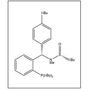 S(R)]-N-[(S)-(4-叔丁基)[2-(二叔丁基膦)苯基]甲基]-N-甲基-2-叔丁基亚磺酰胺,S(R)]-N-[(S)-(4-tert-Butyl)[2-(di-tert-butylphosphino)phenyl]methyl]-N,2-dimethyl-2-propanesulfinamide